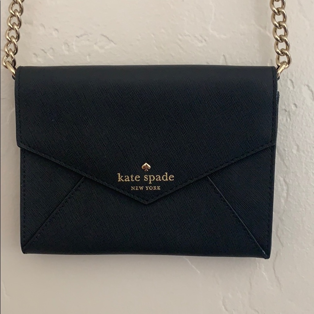 Late Spade Clutch (Black)